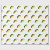 Spicy! Yummy Taco Pattern on White Cadeaupapier (Vlak)