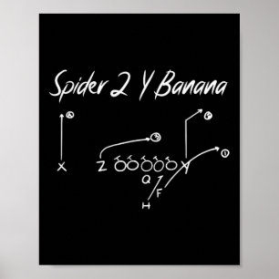 Spider 2 Y Banaan Diagram Voetbal Strategie 1 Poster