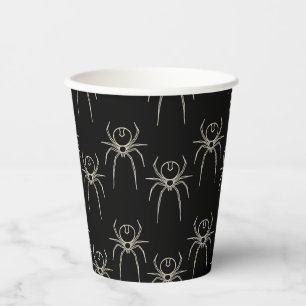Spider - Bat Black en Bone White Papieren Bekers
