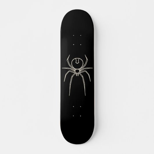 Spider - Bat Black en Bone White Skateboard (Voorkant)