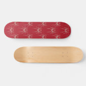 Spider - Bloed rood en bot wit Skateboard (Horizontaal)