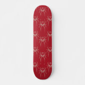 Spider - Bloed rood en bot wit Skateboard (Voorkant)