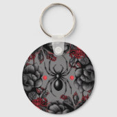 Spider Bloemen ontwerp Gotische stijl Sleutelhanger (Voorkant)