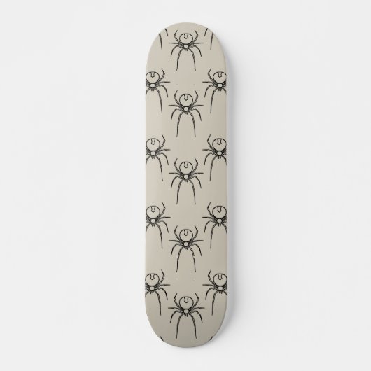 Spider - Bone White en Bat Black Skateboard (Voorkant)