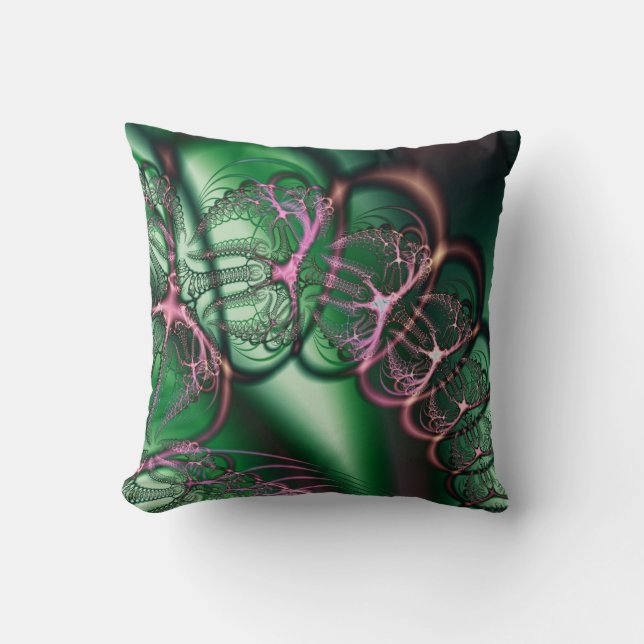 Spider Bubbles Fractal American Mojo Pillow Kussen (Voorkant)