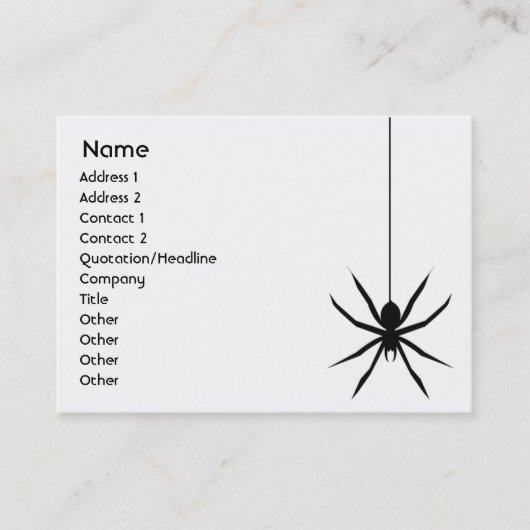 Spider - Chubby Visitekaartje (Voorkant)