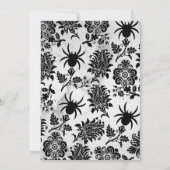 Spider Damask Halloween Invitation sur le marbre (Dos)