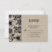 Spider Damask sur Burlap RSVP (Devant)