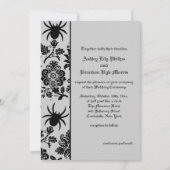Spider Damask Wedding Invitation Kaart (Voorkant)