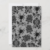 Spider Damask Wedding Invitation Kaart (Achterkant)