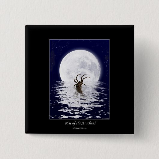 Spider Design Giften Vierkante Button 5,1 Cm (Voorkant)