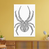 Spider Doodle 6 Canvas Afdruk (Insitu (Woonkamer))