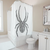 Spider Doodle Douchegordijn (In situ)