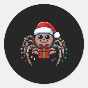 Spider Dragen van Santa Hat Christmas Pyjama Ronde Sticker