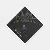 Spider- en spinneweb Halloween Servet (Hoek)