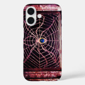SPIDER en WEB Blue Sapphire Black Case-Mate iPhone Case (Achterkant)