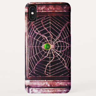 SPIDER EN WEB Green Emerald Black iPhone XS Max Hoesje