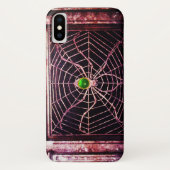 SPIDER EN WEB Green Emerald Black Case-Mate iPhone Case (Achterkant)