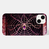 SPIDER EN WEB PAARS GEMSTONE Black Case-Mate iPhone Case (Achterkant (horizontaal))