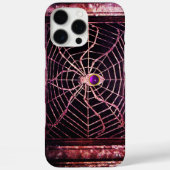 SPIDER en WEB Paarse Gemstone Black Case-Mate iPhone Case (Achterkant)