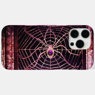 SPIDER en WEB Paarse Gemstone Black iPhone 16 Pro Max Hoesje