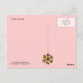 SPIDER en WEB Red Ruby Black Briefkaart (Achterkant)