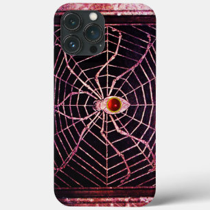 SPIDER en WEB Red Ruby Black iPhone 13 Pro Max Hoesje