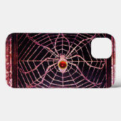 SPIDER en WEB Red Ruby Black Case-Mate iPhone Case (Achterkant (horizontaal))