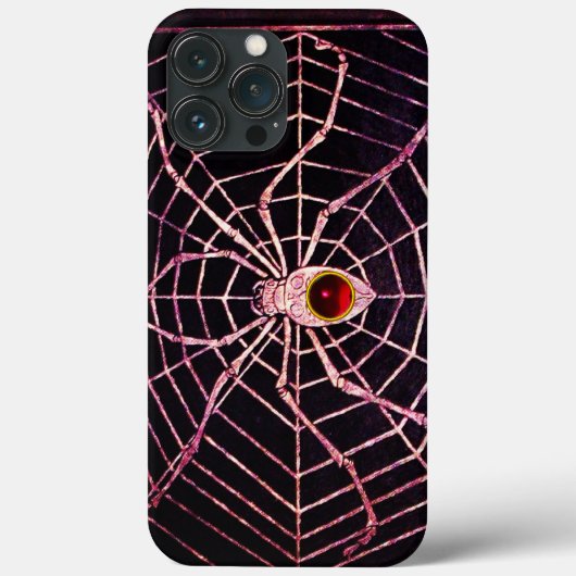 SPIDER en WEB Red Ruby Black Case-Mate iPhone Case (Achterkant)