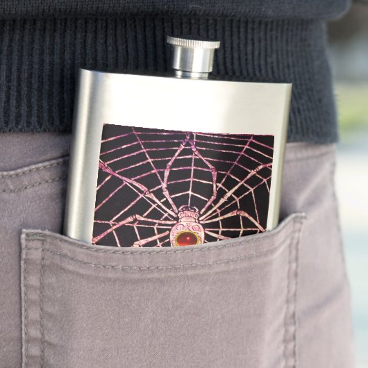 SPIDER en WEB Red Ruby Black Heupfles (Voorbeeld)