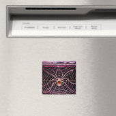 SPIDER en WEB Red Ruby Black Magneet (Insitu (Vaatwasser))