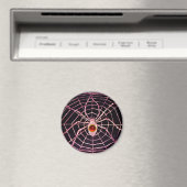 SPIDER en WEB Red Ruby Black Magneet (Insitu (Vaatwasser))