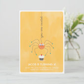 Spider et un cupcake Anniversaire Invitation (Debout devant)