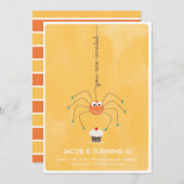 Spider et un cupcake Anniversaire Invitation (Devant / Derrière)