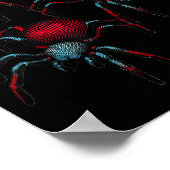 Spider Fobie Spider 3D Vrouw Vrouwen Man Kind Meis Poster (Hoek)