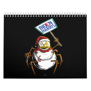 Spider Gift   Scary Snowman Spider Monsters Stemme Kalender
