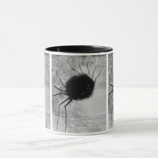 Spider glimlachen door Odilon Redon,  Halloween Mok (Midden)
