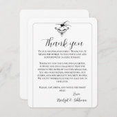 Spider Gothic Wedding Bedankt dat je Kaart ontvang (Voorkant / Achterkant)