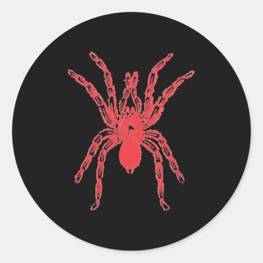 Spider Graphic Design Classic Ronde Sticker (Voorkant)