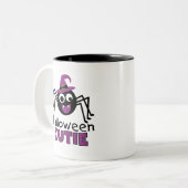 Spider Halloween Cutie Tweekleurige Koffiemok (Voorkant links)
