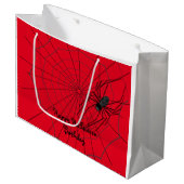 Spider Halloween Gift Bag, aanpassen Groot Cadeauzakje (Voorkant Gekanteld)