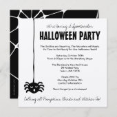 Spider Halloween Party Invitation - Square Kaart (Voorkant / Achterkant)