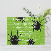 Spider Halloween Uitnodiging (Staand voorkant)