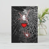 Spider Heart Goth Wedding Invitations (Debout devant)