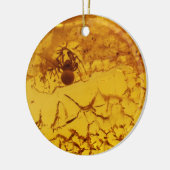 Spider in amber keramisch ornament (Links)