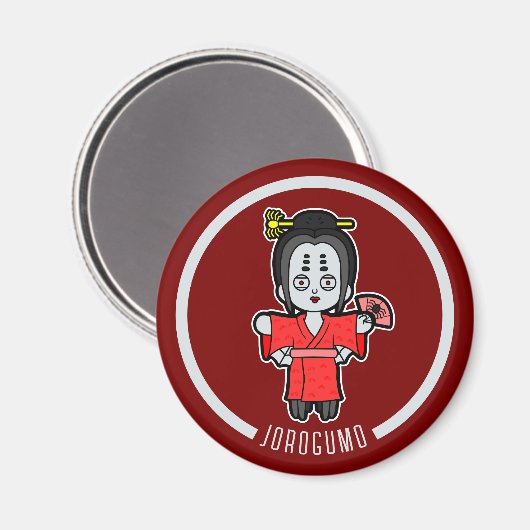 Spider Lady Jorogumo | Japanese Yokai Magneet (Voorkant / Achterkant)