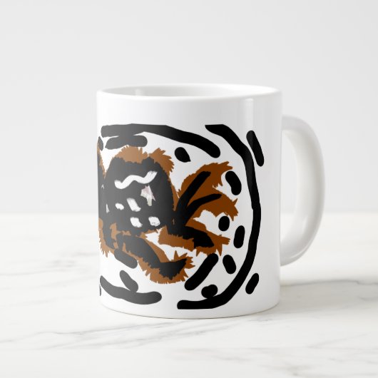 Spider Latte liefde Extra Grote Beker (Voorkant rechts)