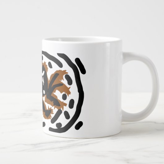 Spider Latte liefde Extra Grote Beker (Rechts)