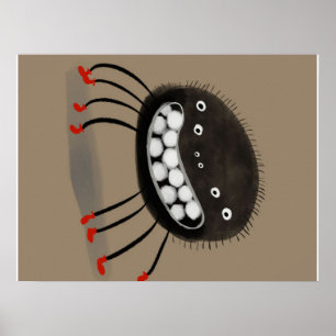 Spider Lovers Gift   Een glimlachend spinmonster Poster