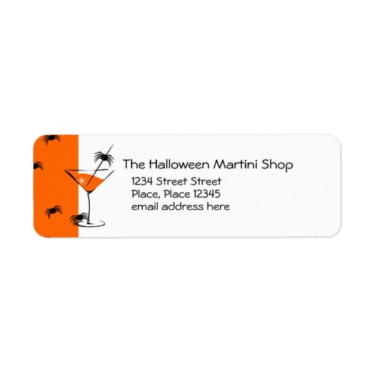 Spider Martini Etiket (Voorkant)